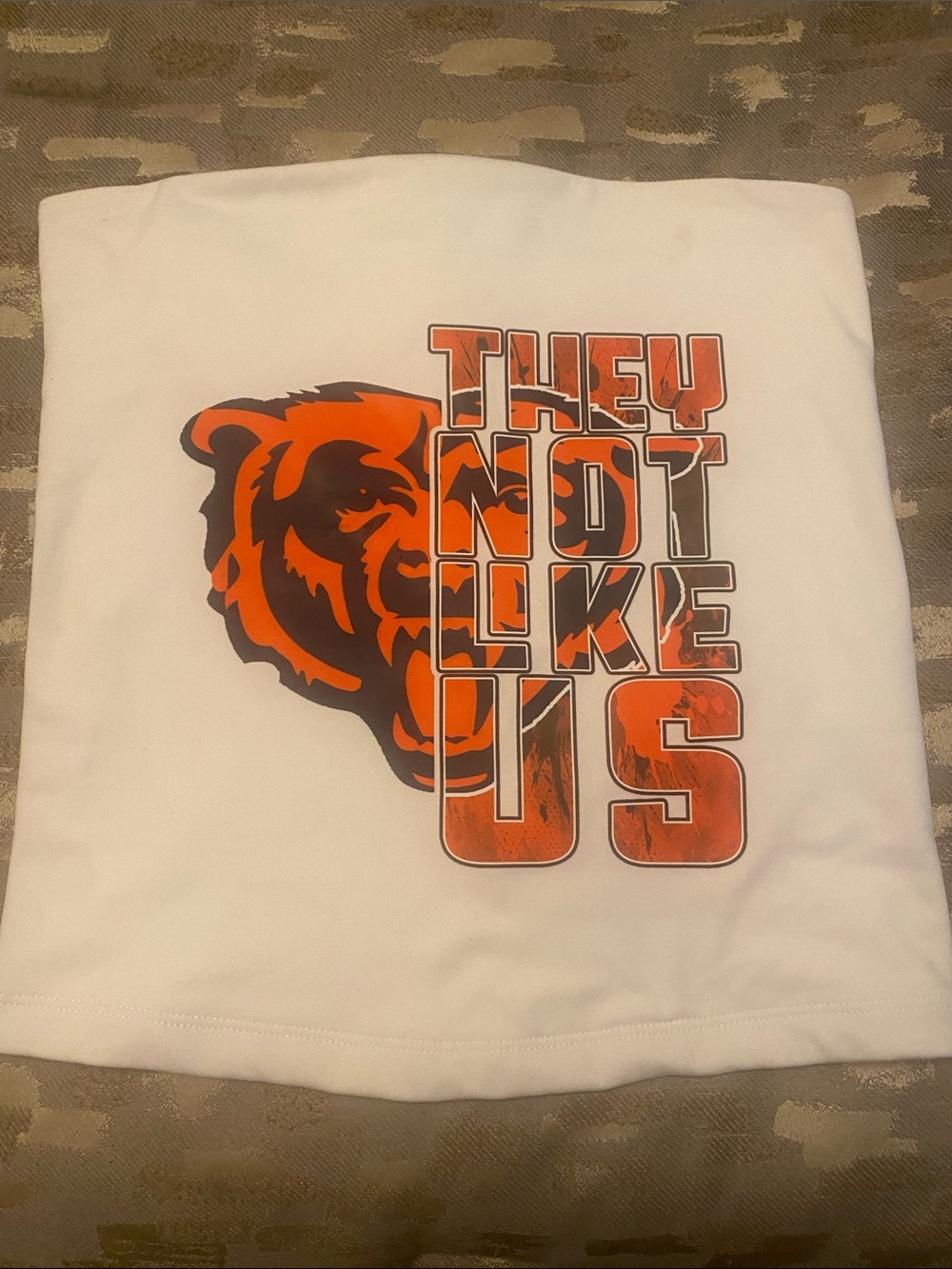 Hand made Chicago Bears white tube top